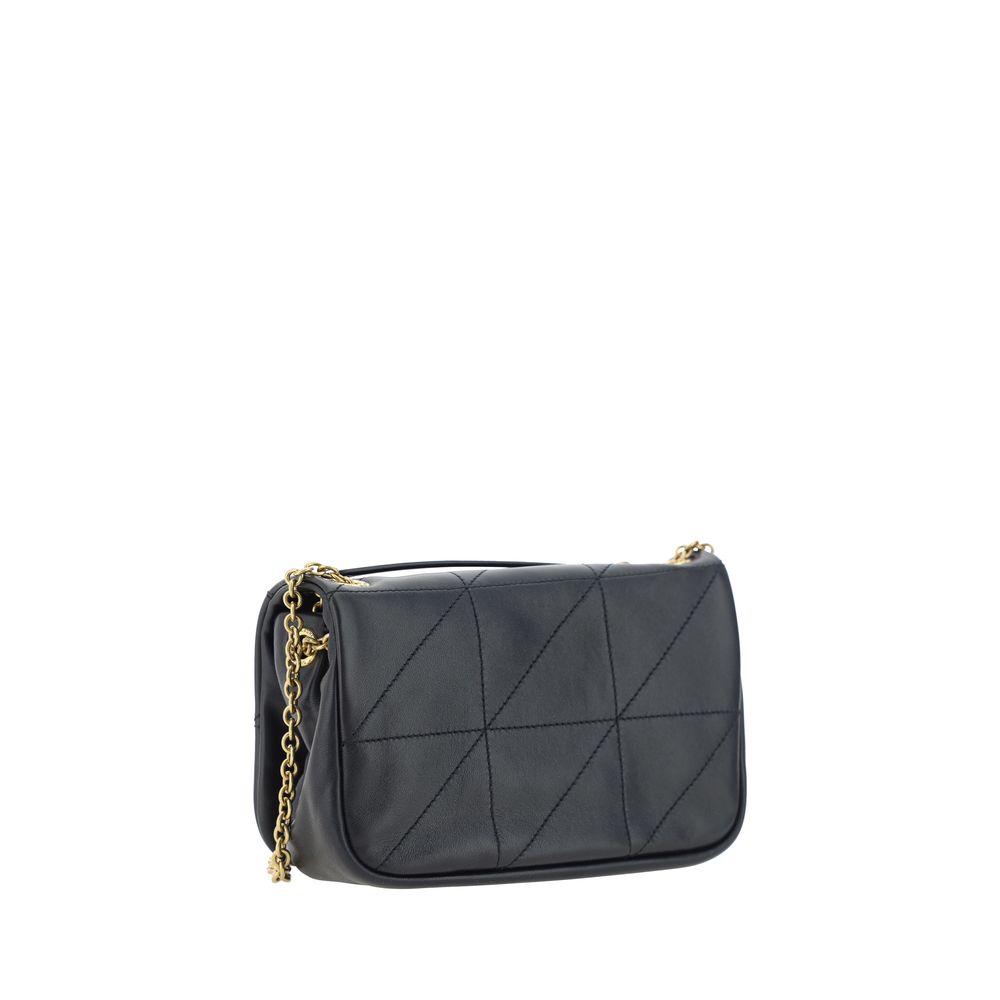 Black Lambskin Shoulder Bag Ovis Aries Aries