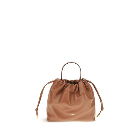 Brown Lambskin Shoulder Bag Ovis Aries Aries
