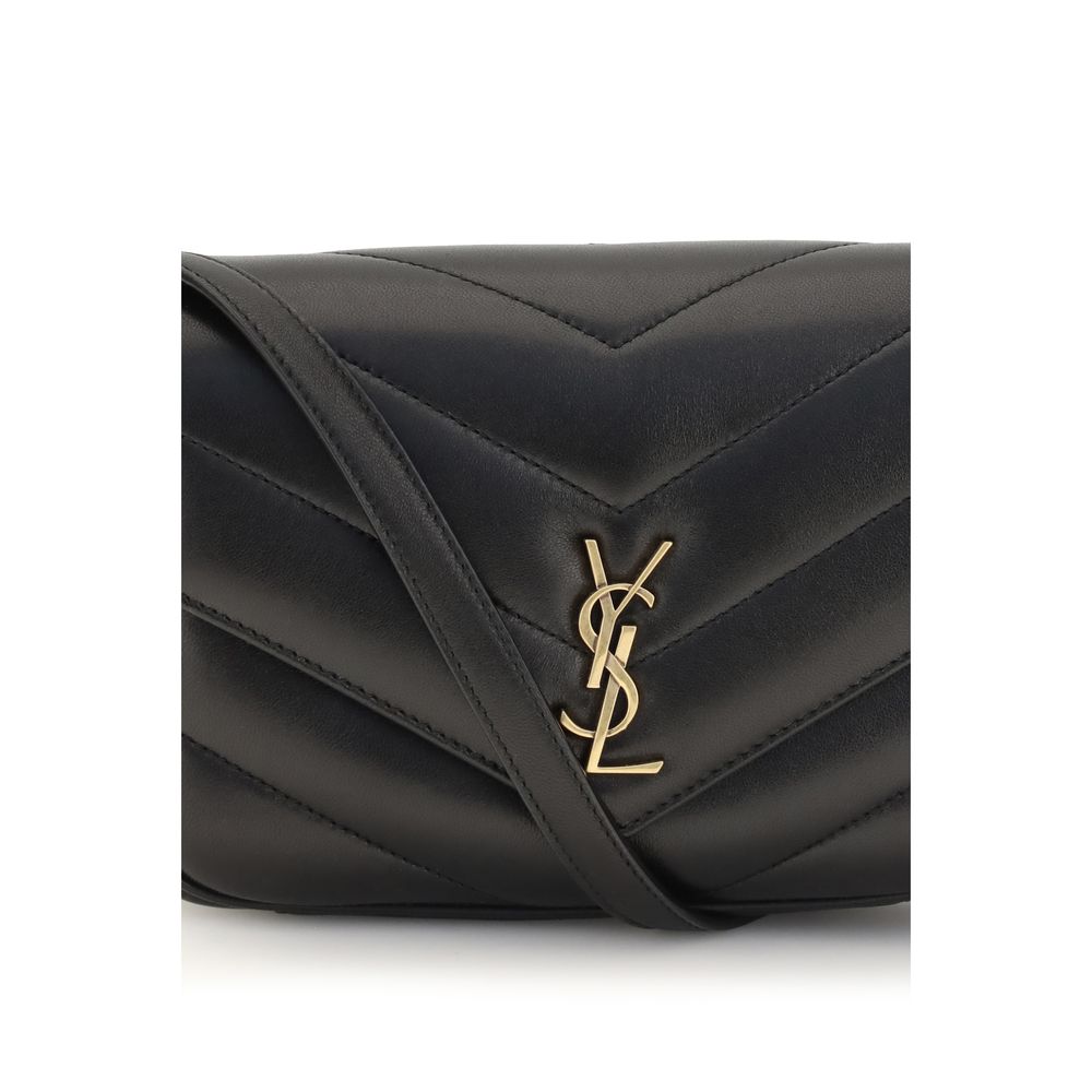 Schwarze Lammleder Schultertasche Ovis Aries Aries