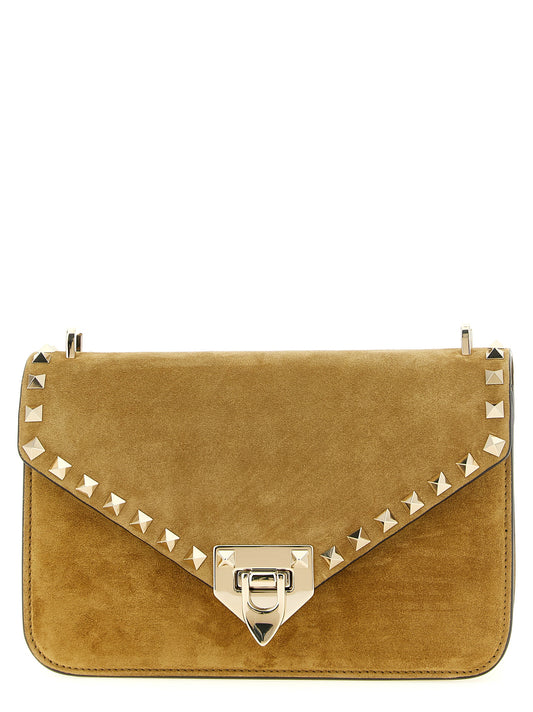 Beige Calfskin Shoulder Bag