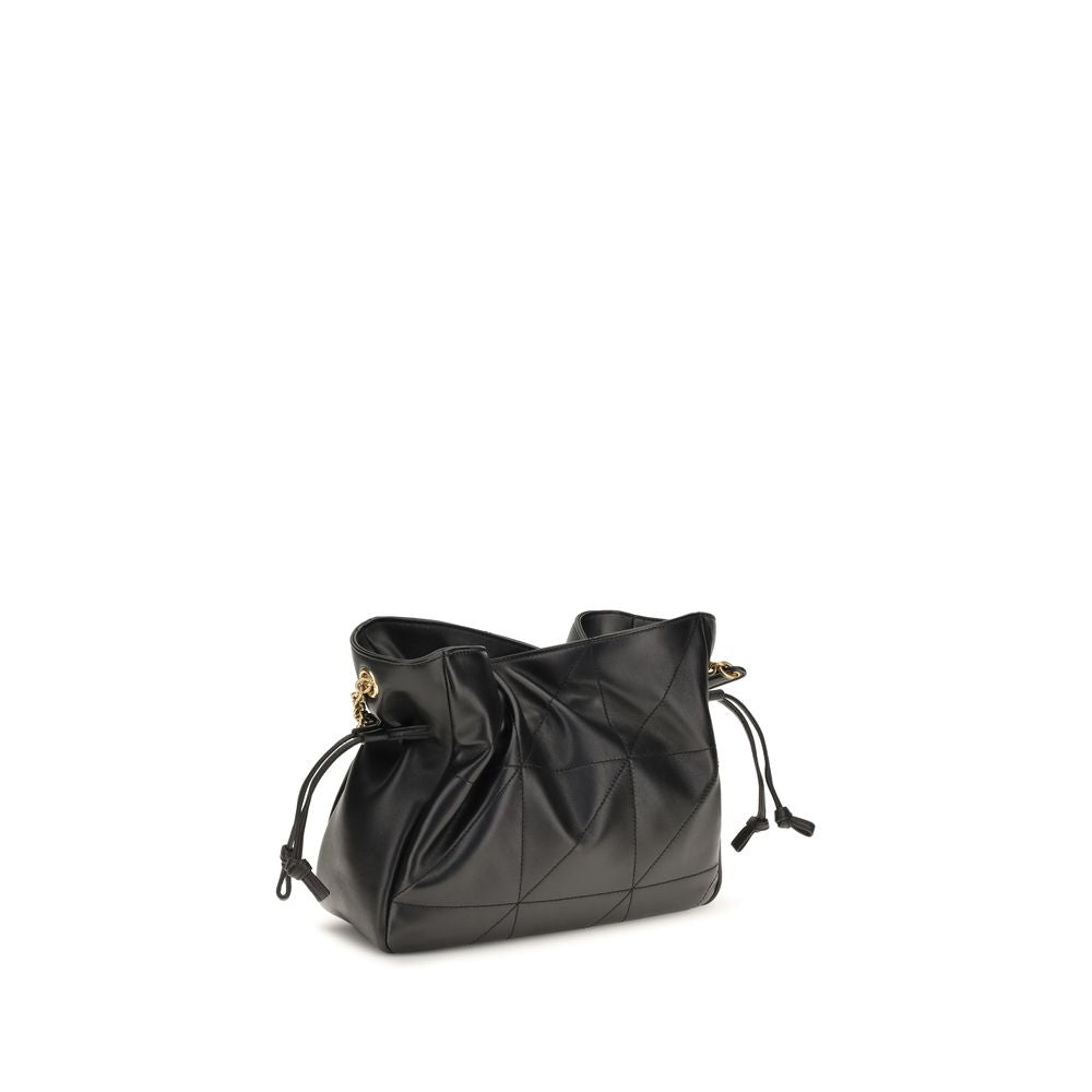 Schwarze Lammleder Schultertasche Ovis Aries Aries