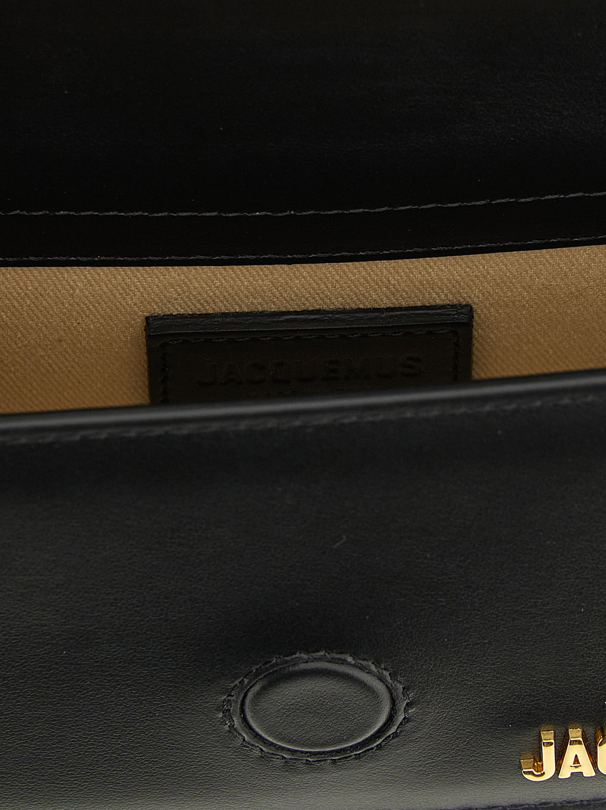 Schwarze Kalbsleder-Handtasche