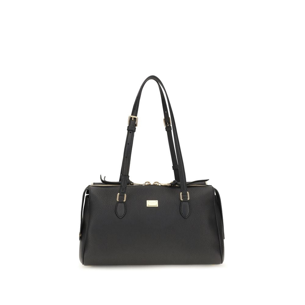 Schwarze Bos Taurus Kalbsleder Schultertasche