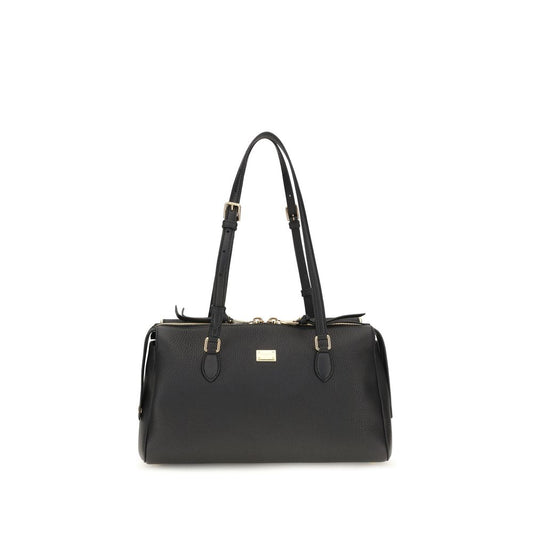Black Bos Taurus Calf Leather Shoulder Bag