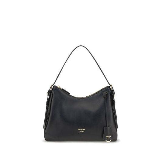 Black Bos Taurus Calf Leather Shoulder Bag