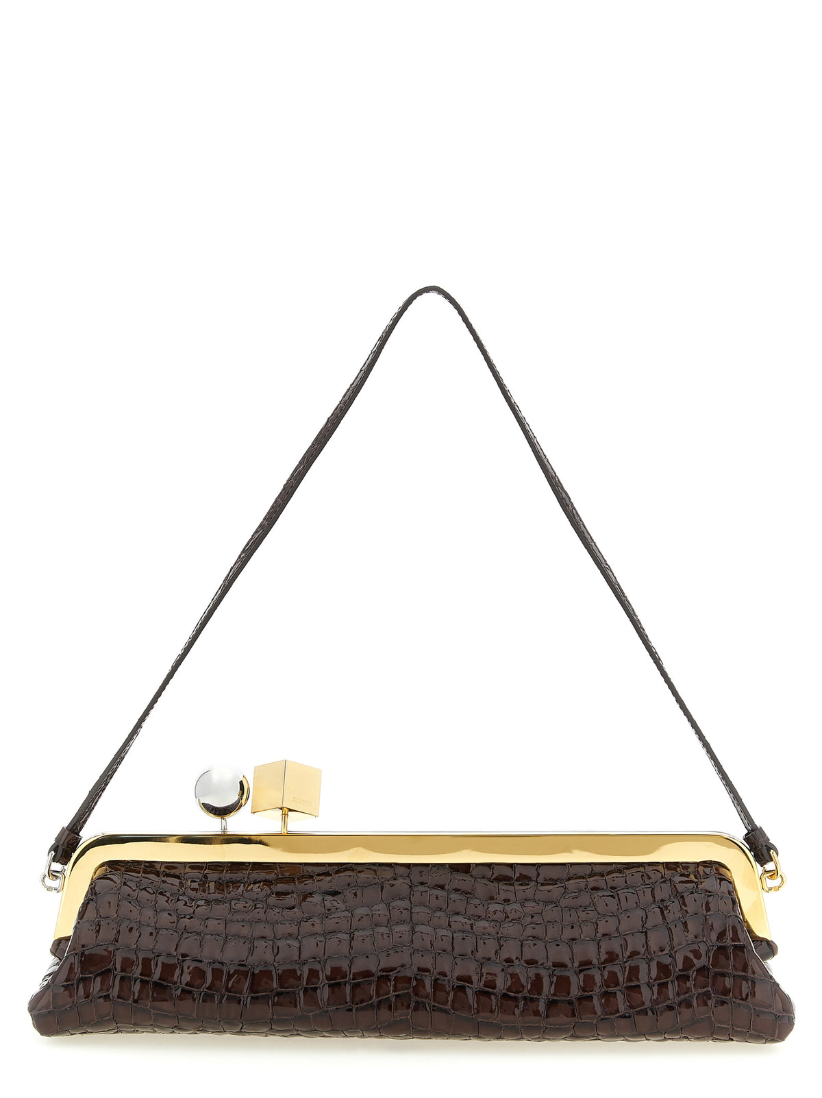 Braune Ziegenleder-Clutch