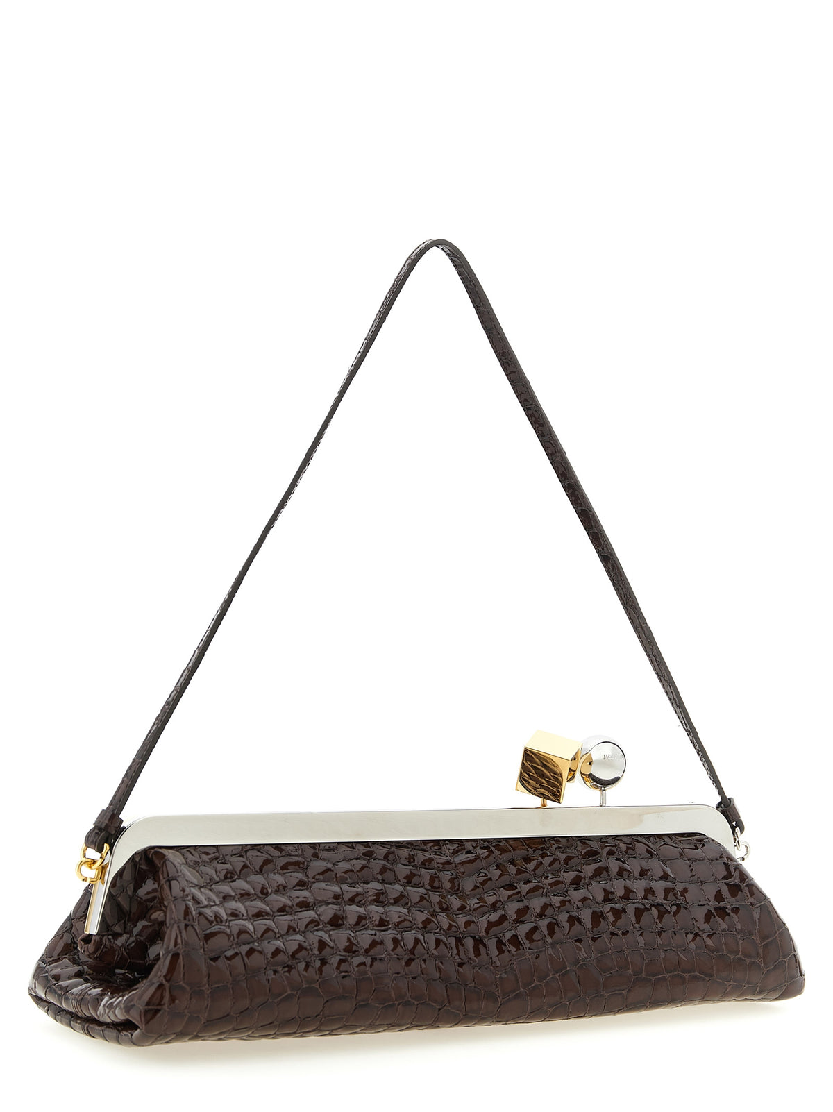 Braune Ziegenleder-Clutch