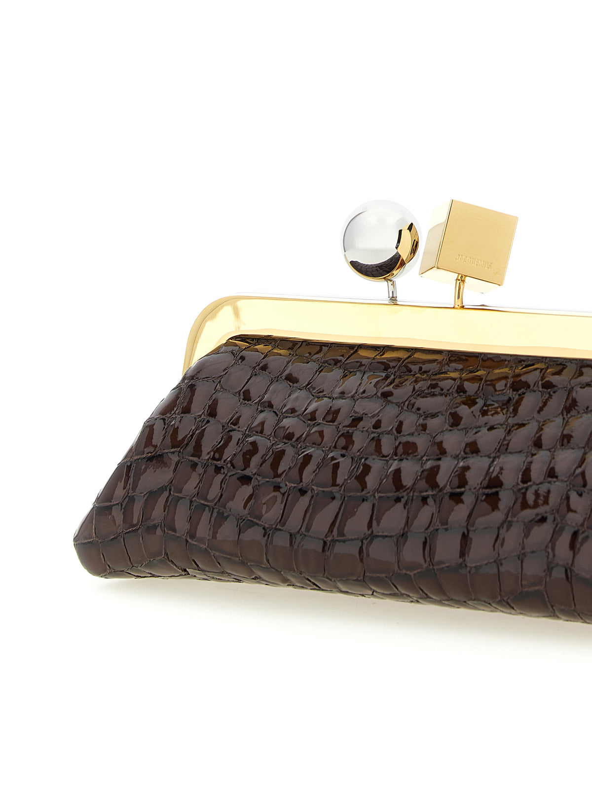 Braune Ziegenleder-Clutch