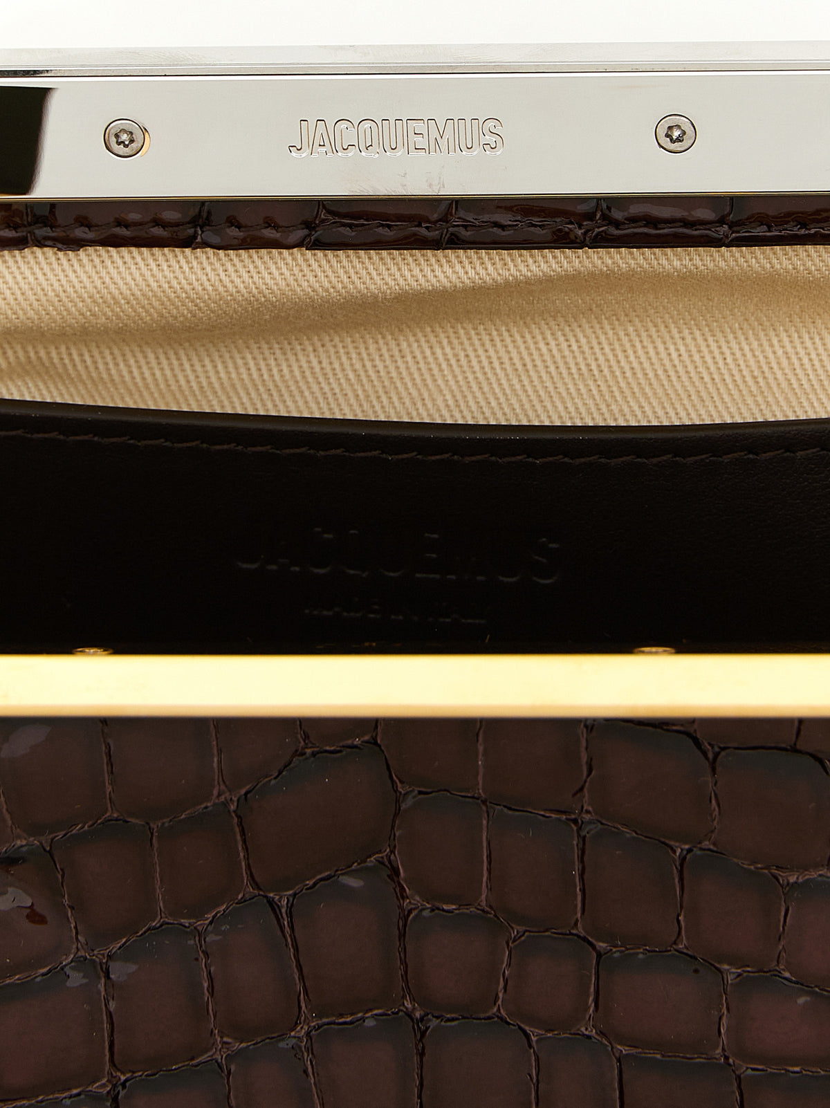 Braune Ziegenleder-Clutch