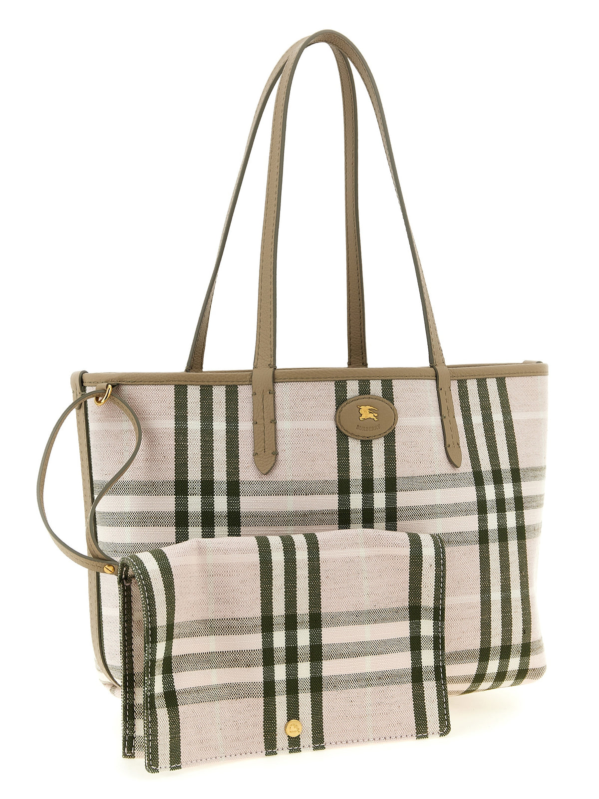 Beige Kalbsleder-Tote Bag