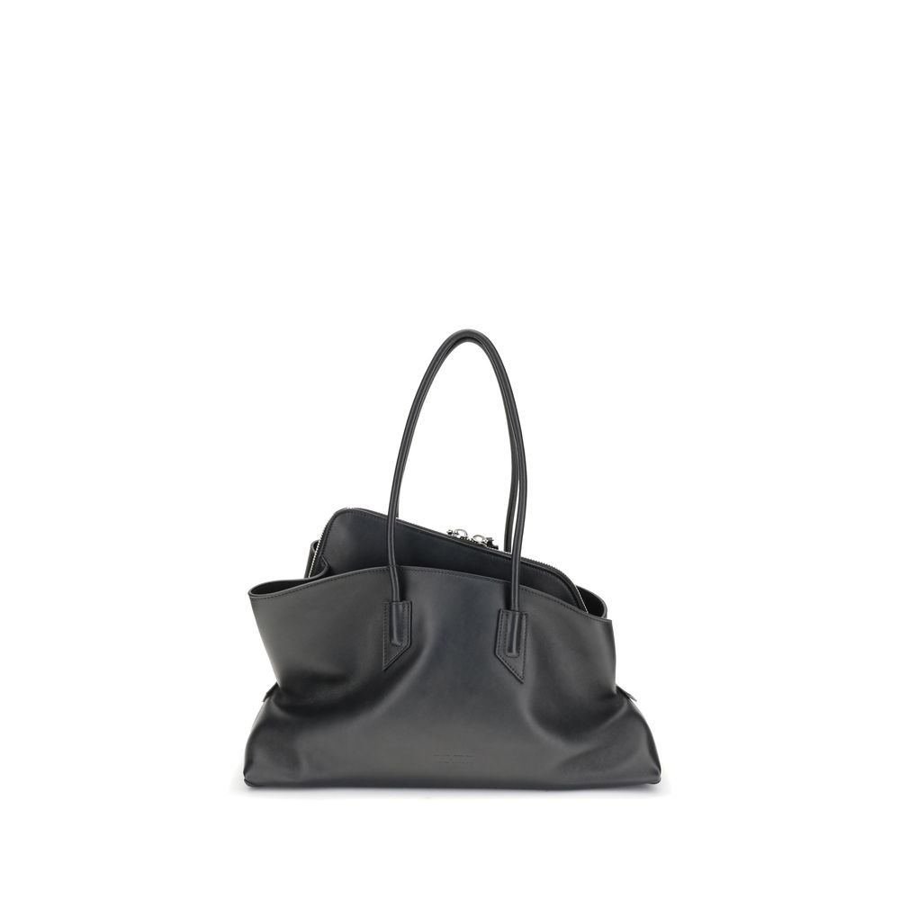 Schwarze Bos Taurus Kalbsleder Schultertasche