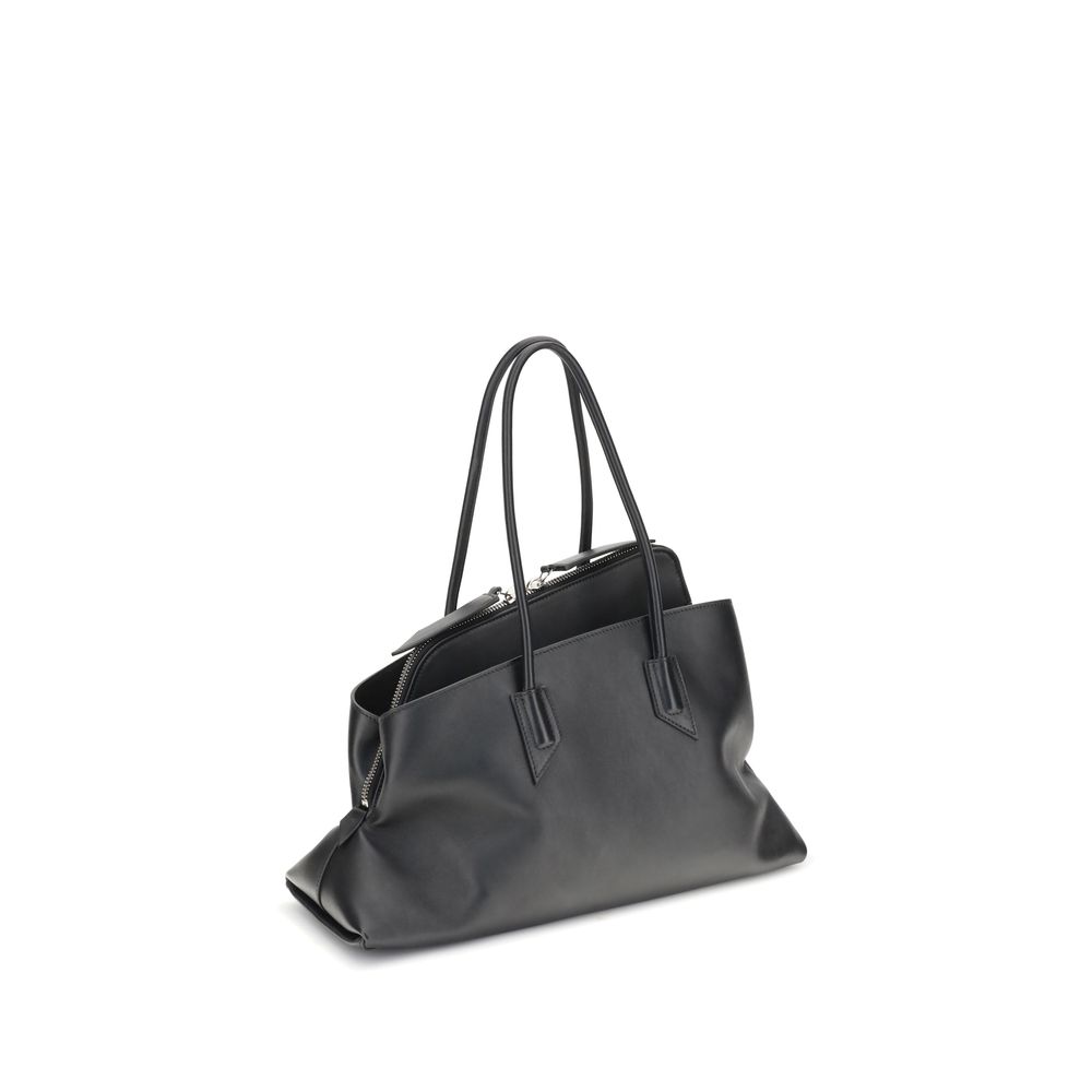 Schwarze Bos Taurus Kalbsleder Schultertasche