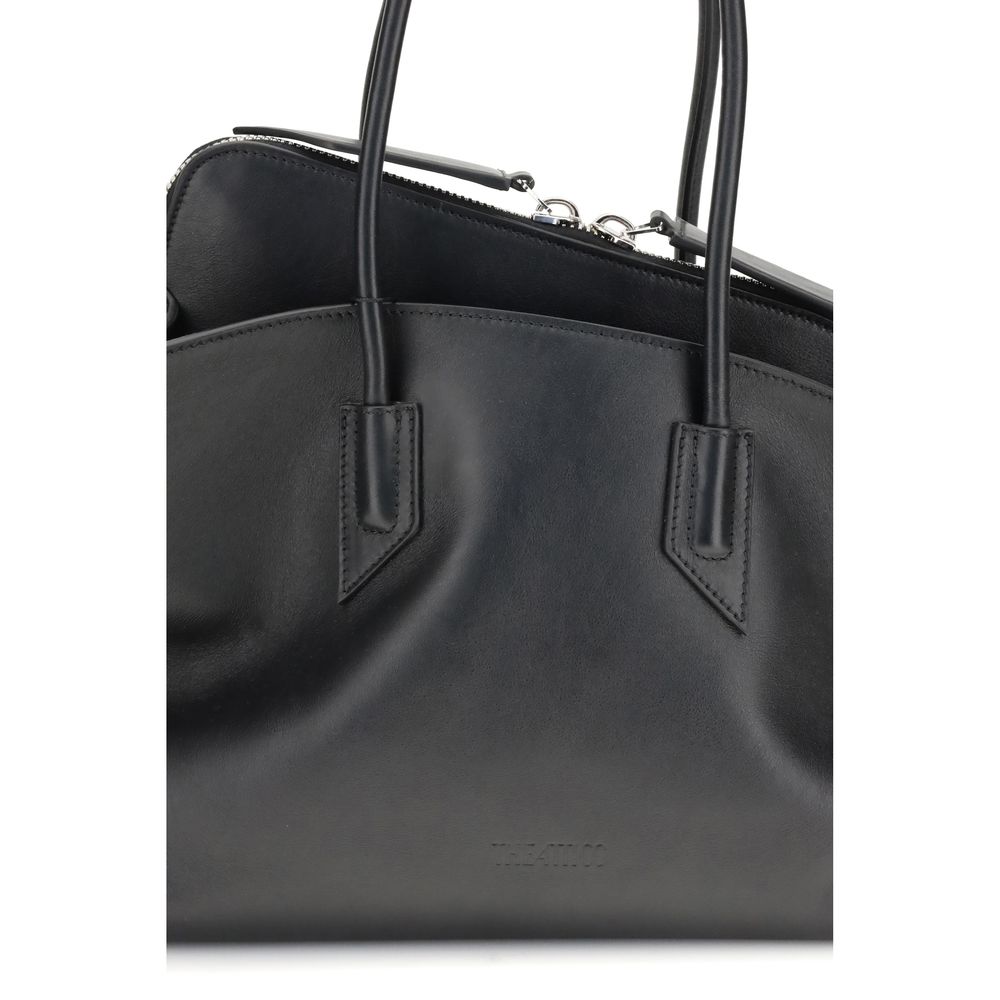 Schwarze Bos Taurus Kalbsleder Schultertasche