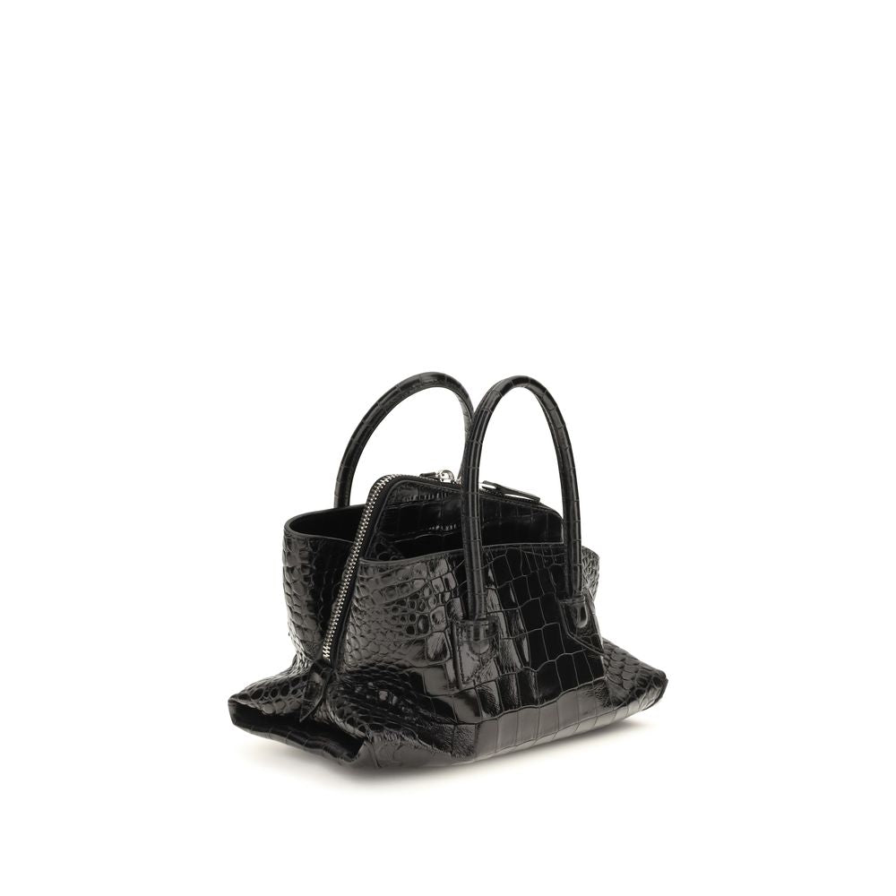 Schwarze Kalbsleder Bos Taurus Handtasche