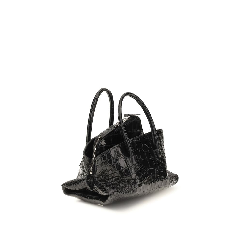 Schwarze Kalbsleder Bos Taurus Handtasche