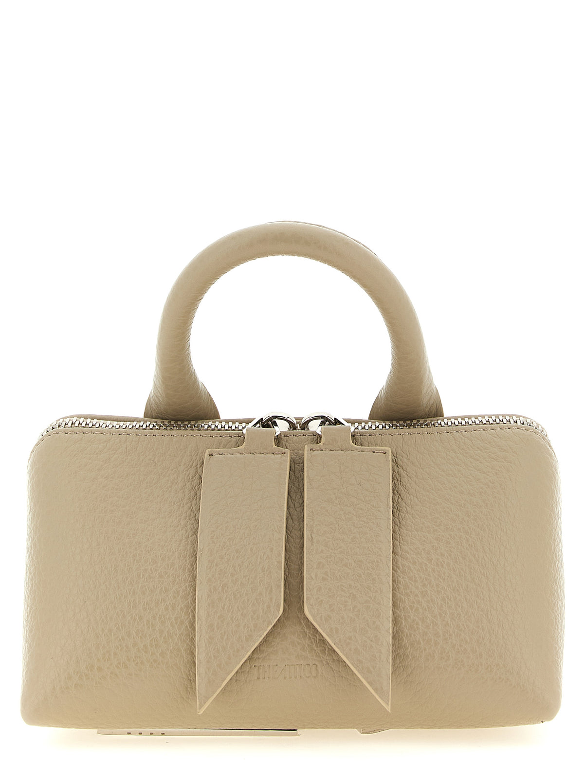 Beige Kalbsleder Handtasche