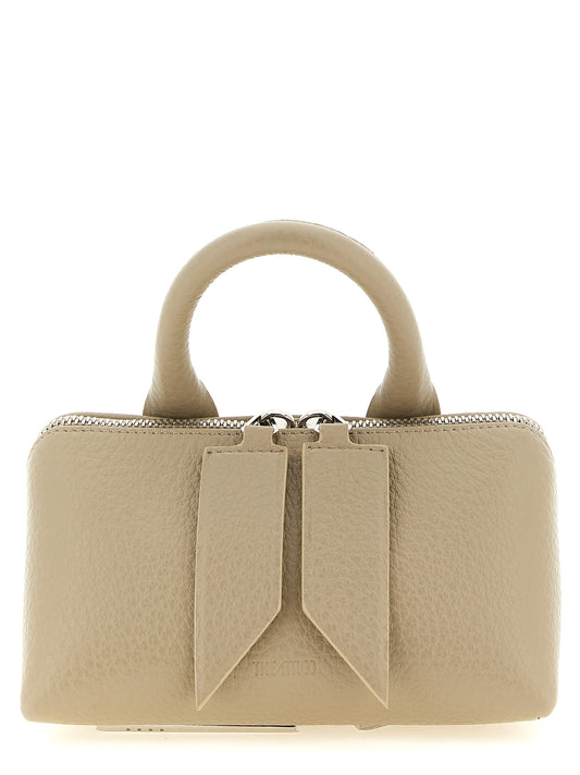 Beige Kalbsleder Handtasche