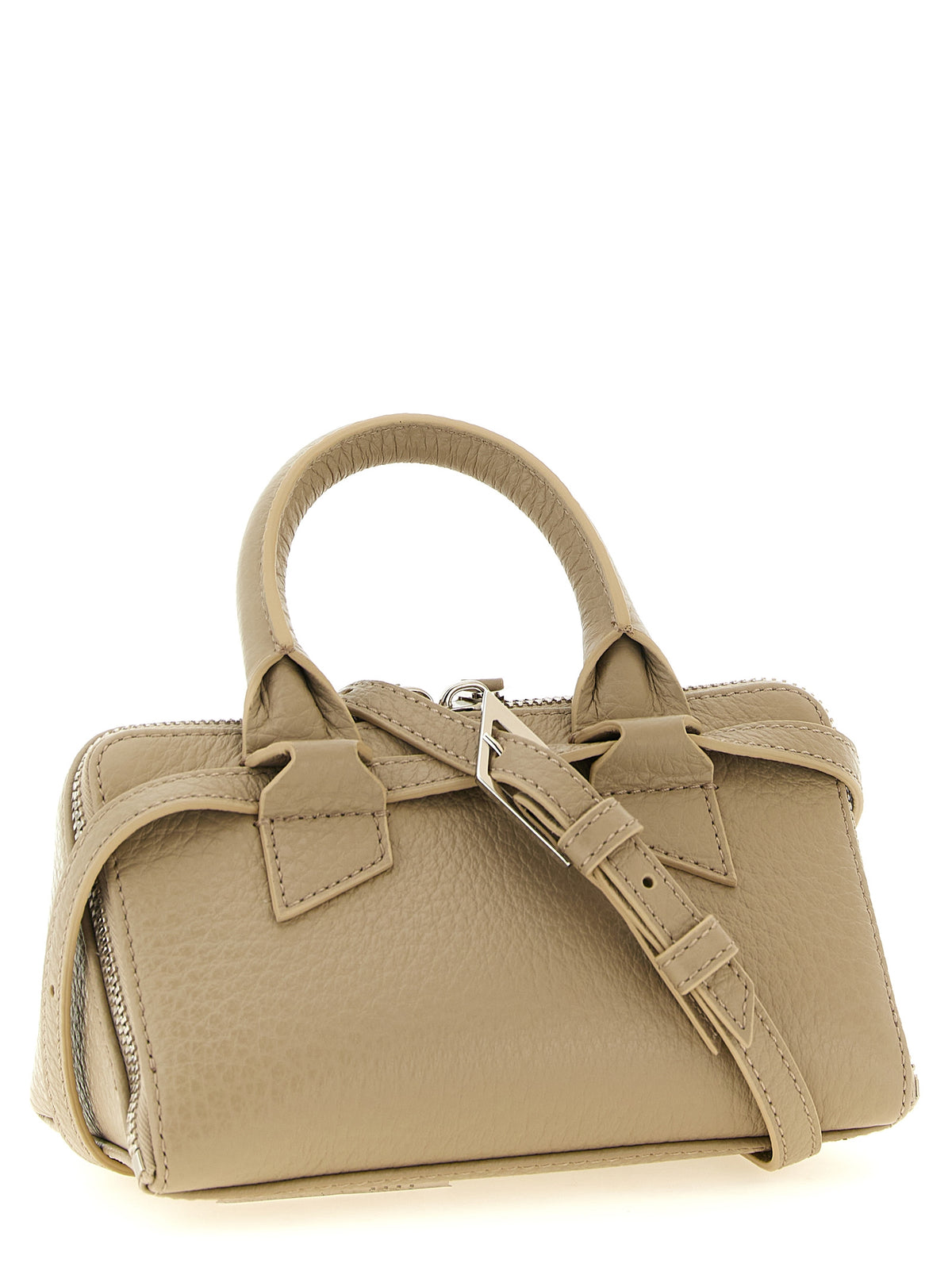 Beige Kalbsleder Handtasche
