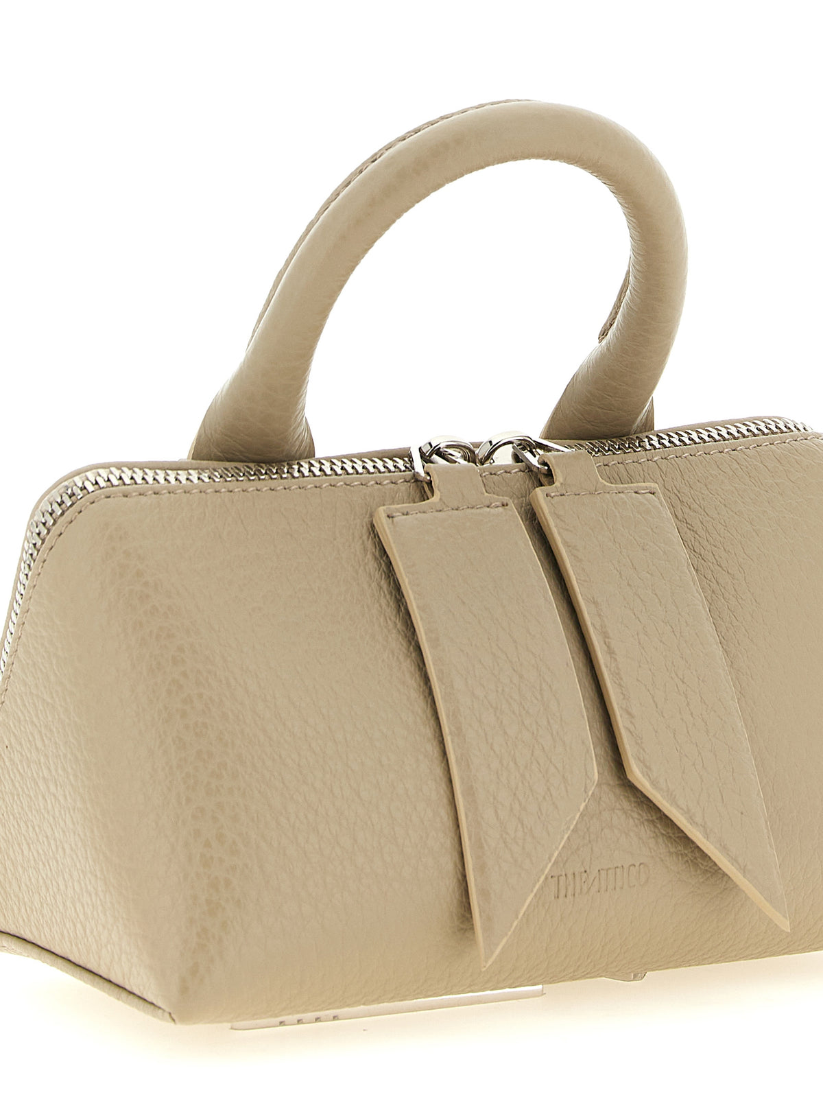 Beige Kalbsleder Handtasche