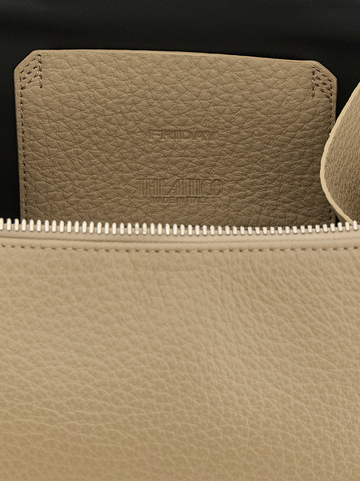 Beige Kalbsleder Handtasche