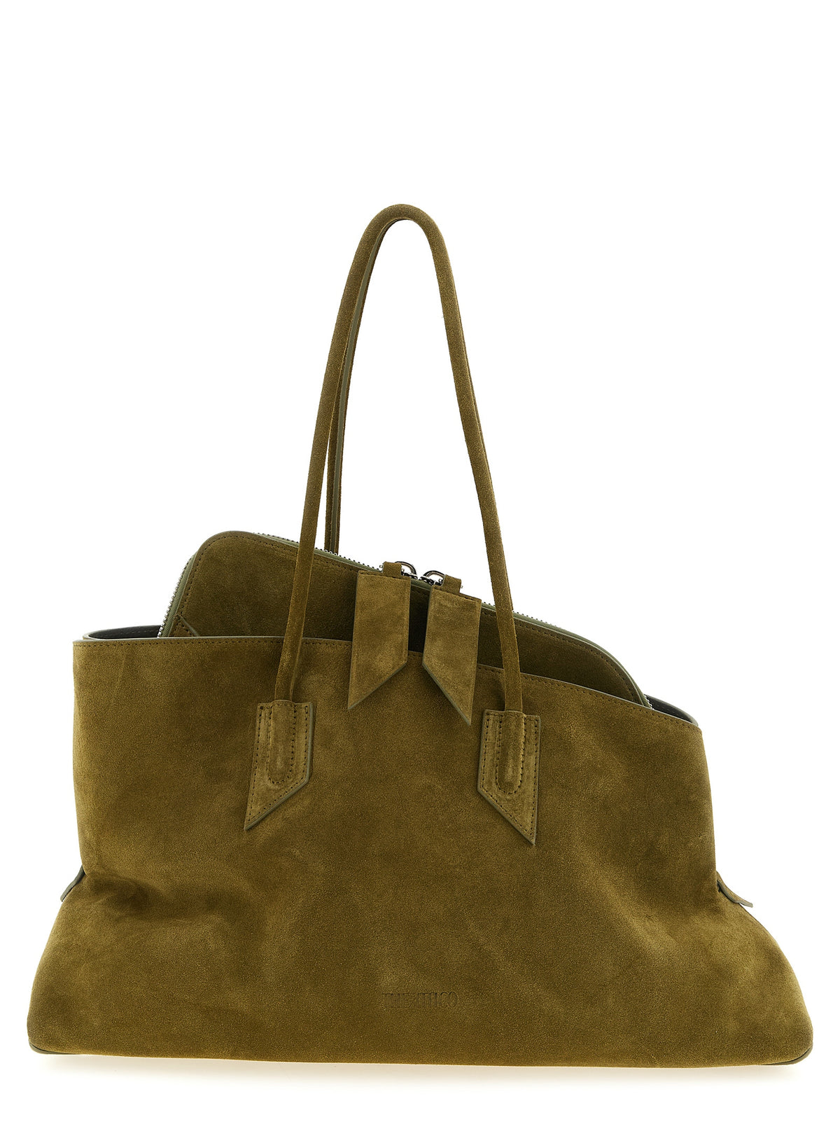 Schultertasche aus zweifarbigem Rindsleder