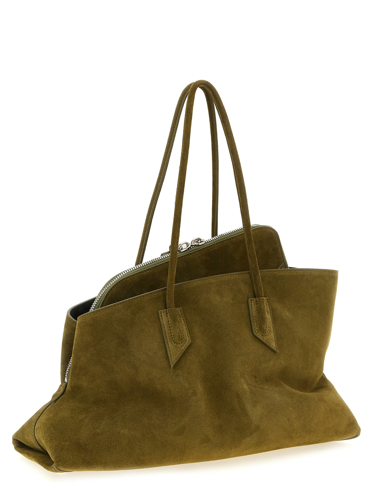 Schultertasche aus zweifarbigem Rindsleder