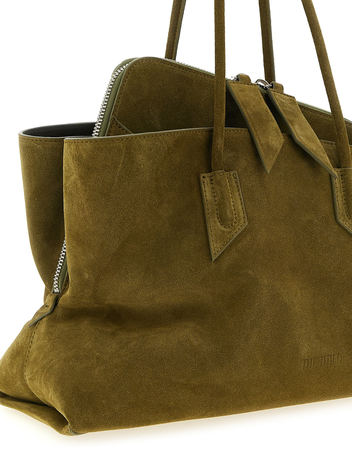 Schultertasche aus zweifarbigem Rindsleder