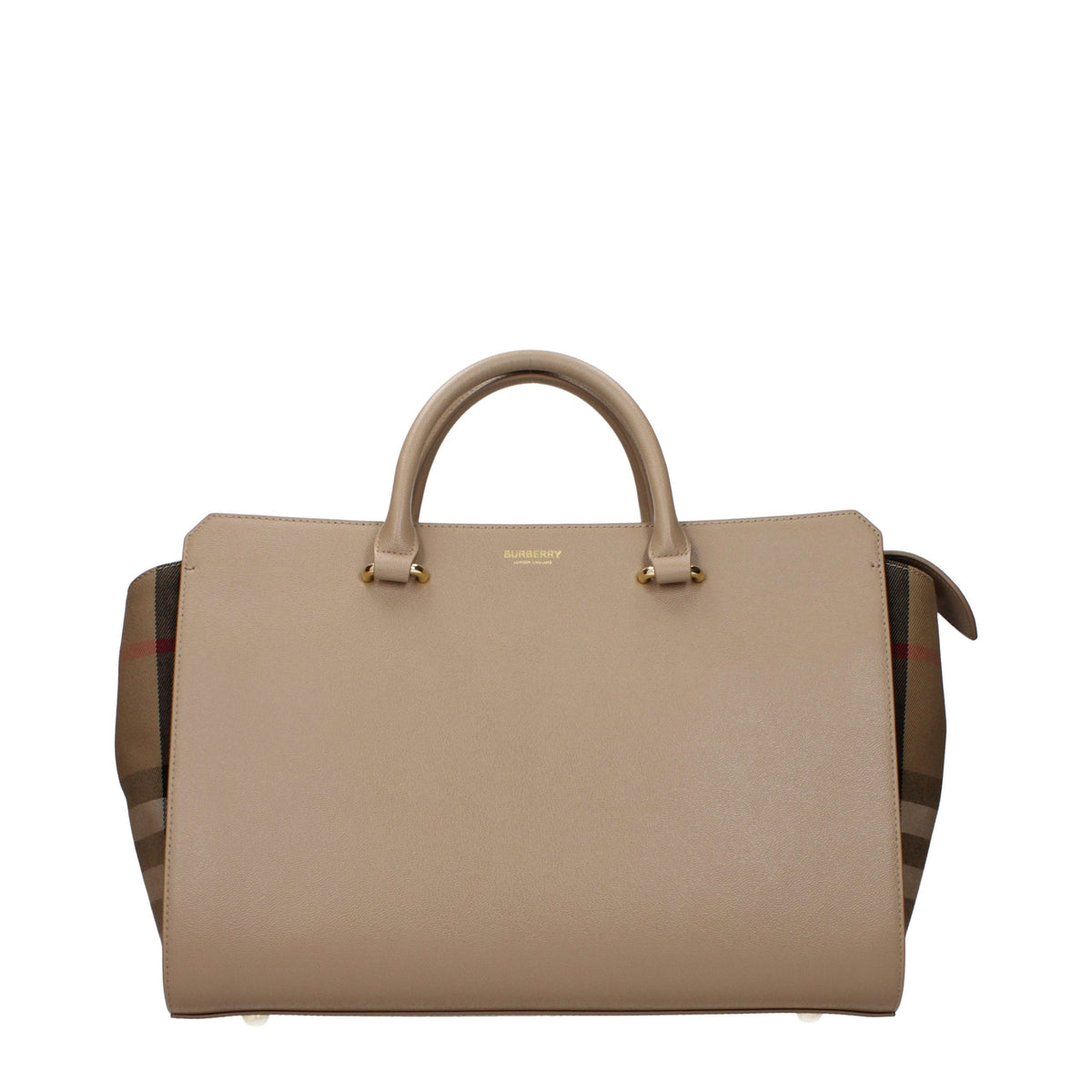 Beige Leder Handtasche
