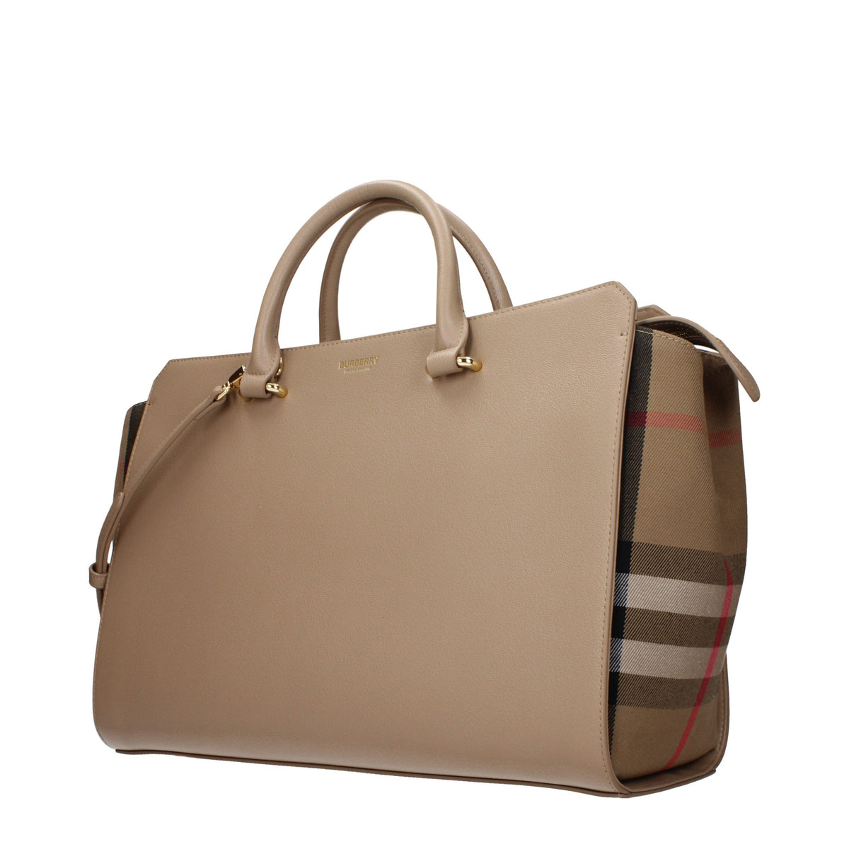Beige Leder Handtasche