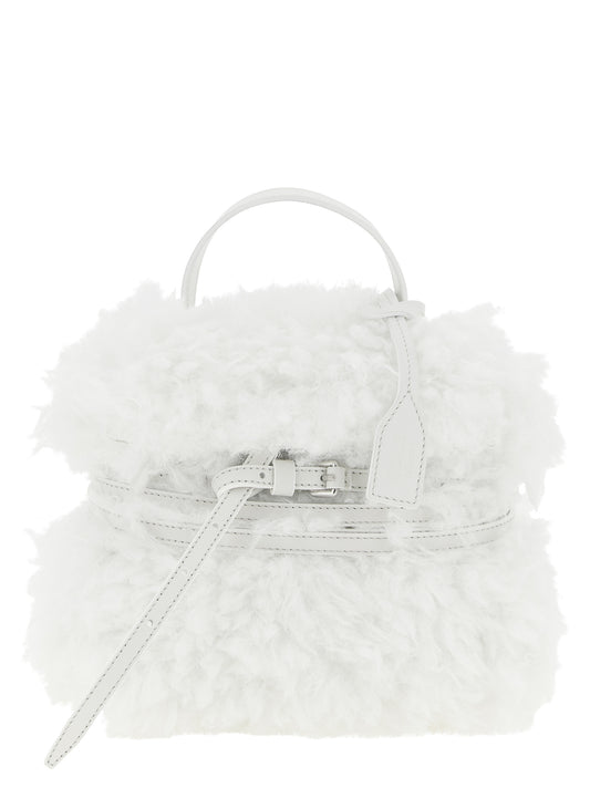 Weiße Ledertasche