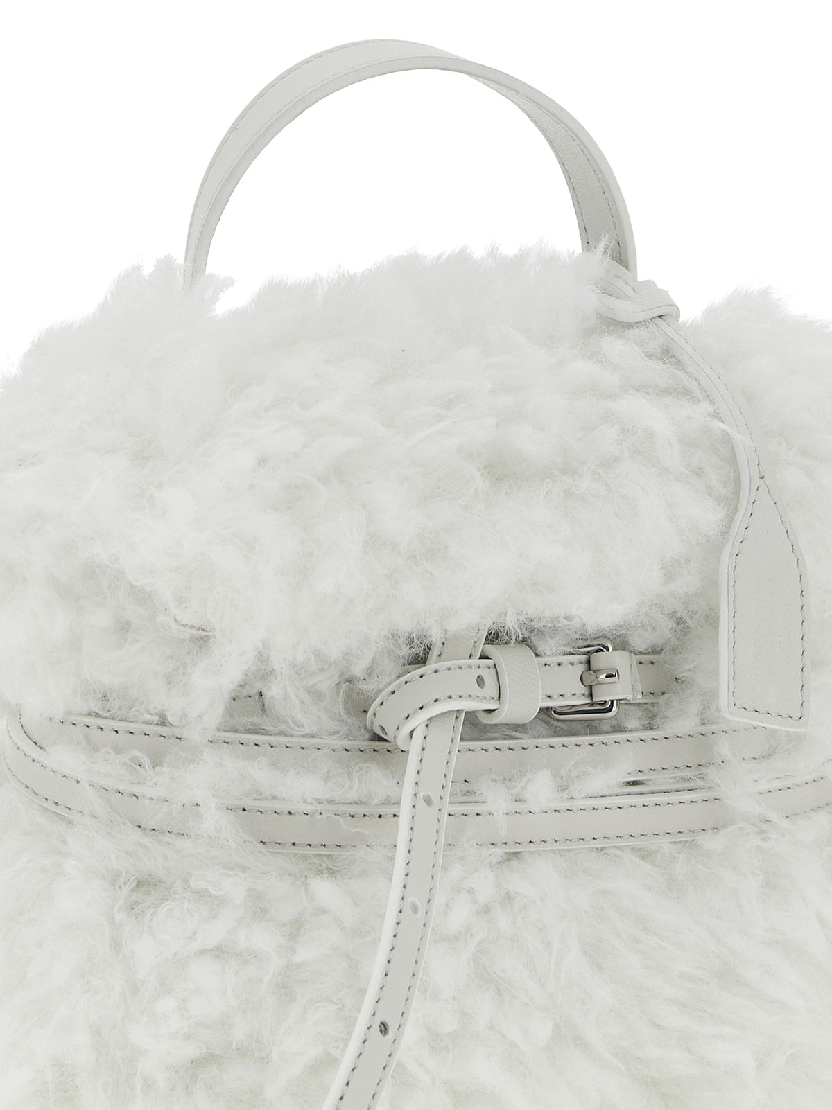 Weiße Ledertasche