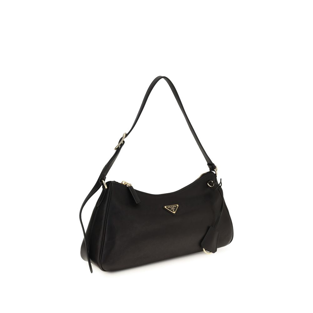 Black Bos Taurus Calf Leather Shoulder Bag