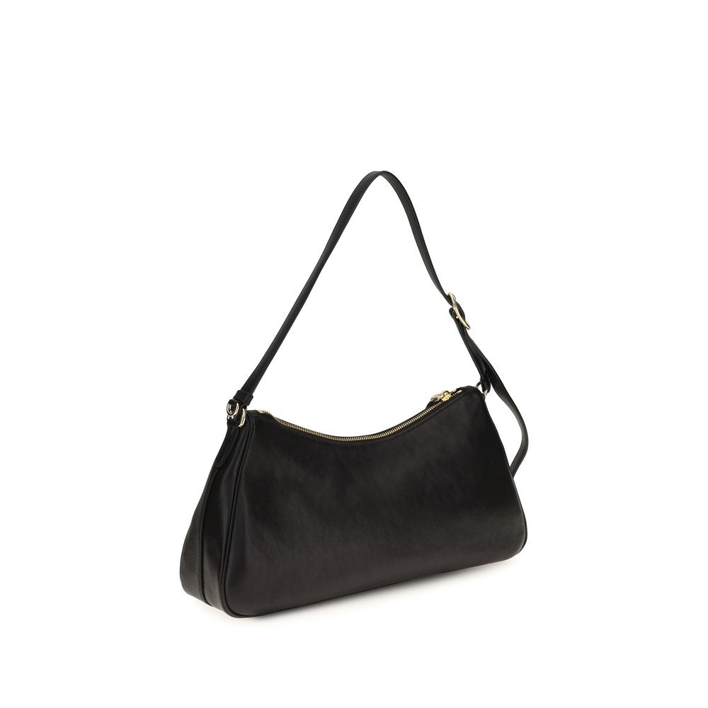Black Bos Taurus Calf Leather Shoulder Bag