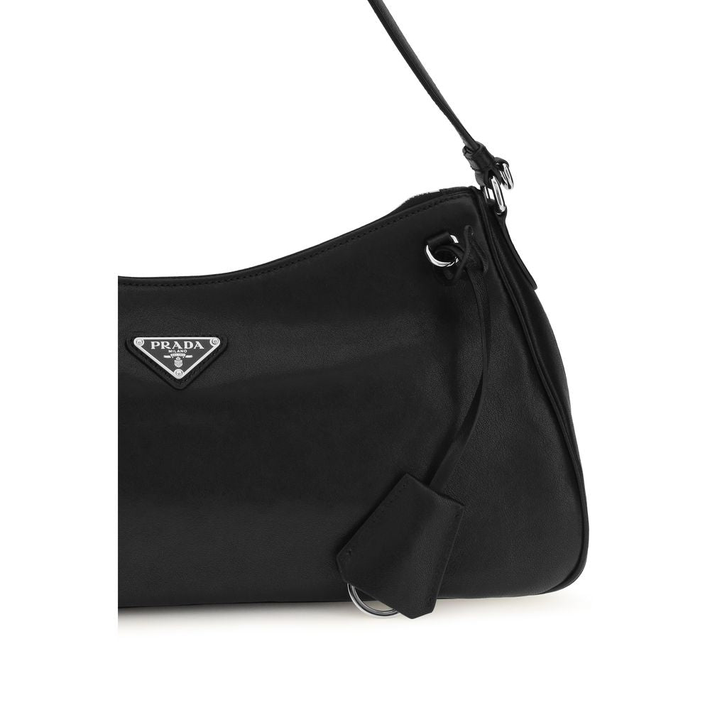 Black Bos Taurus Calf Leather Shoulder Bag
