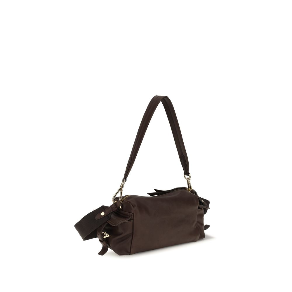 Brown Napa Leather / Calfskin Shoulder Bag