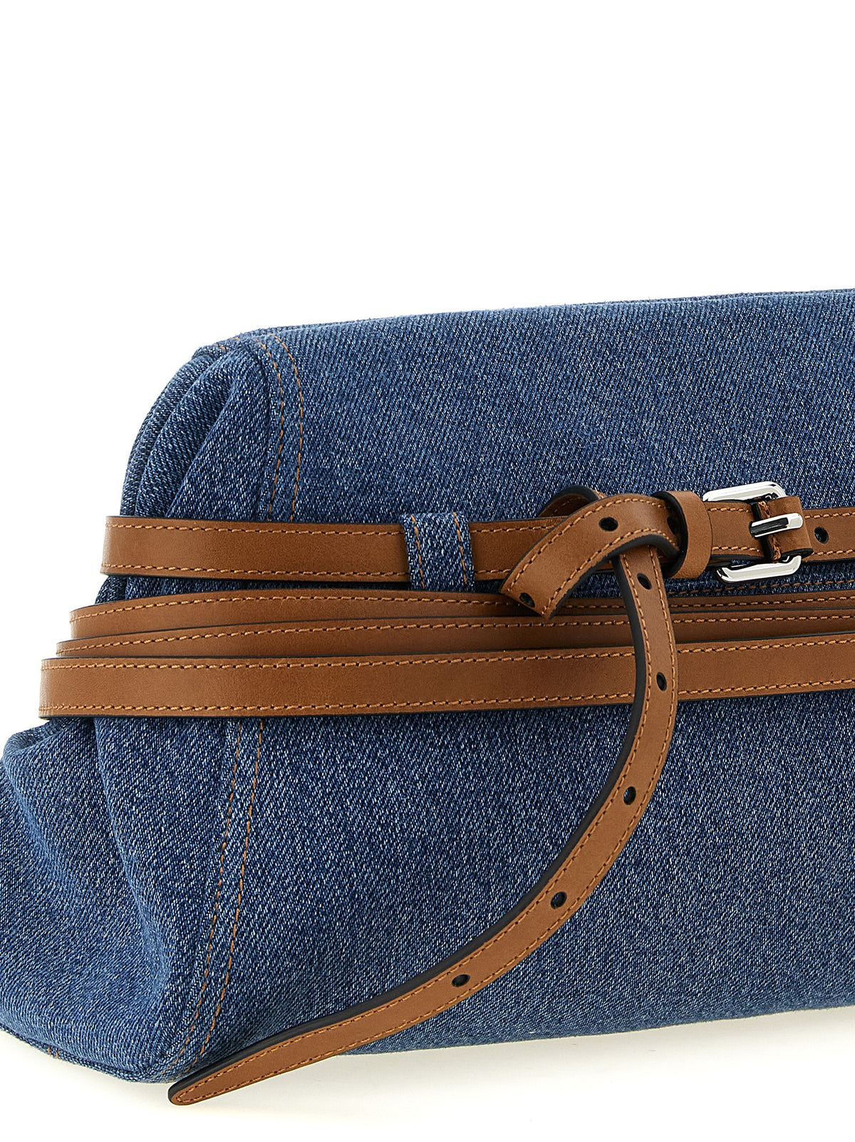 Blaue Baumwoll-Clutch