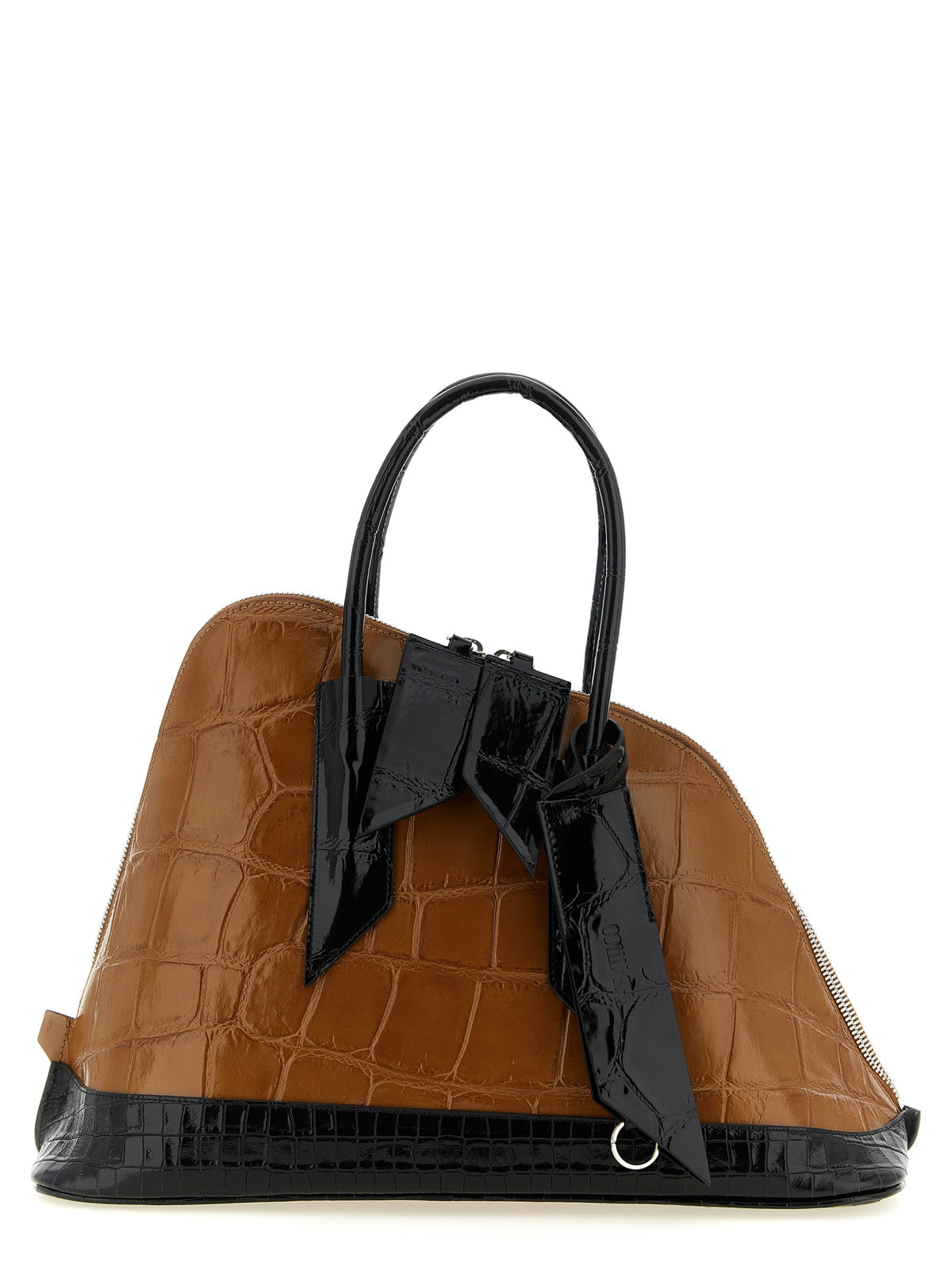 Braune Kalbsleder Bos Taurus Handtasche
