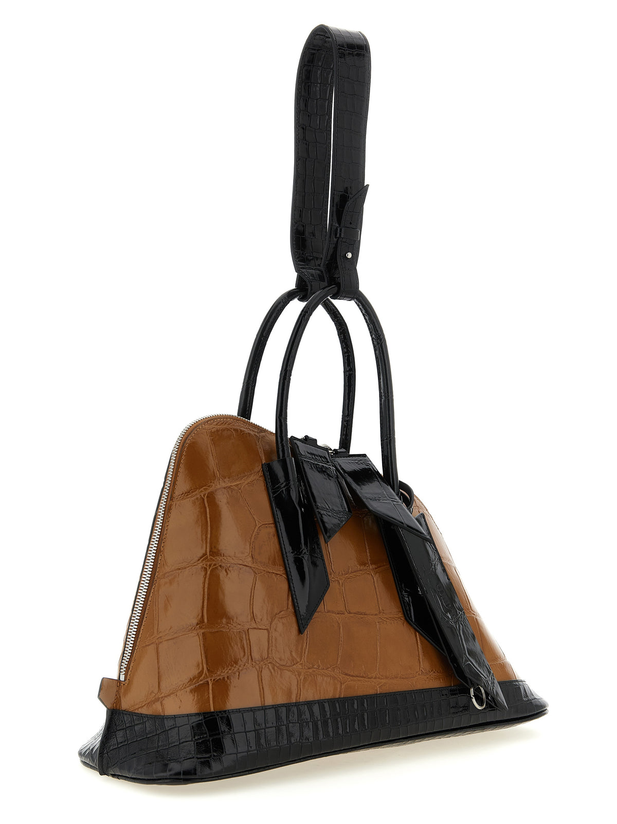 Braune Kalbsleder Bos Taurus Handtasche