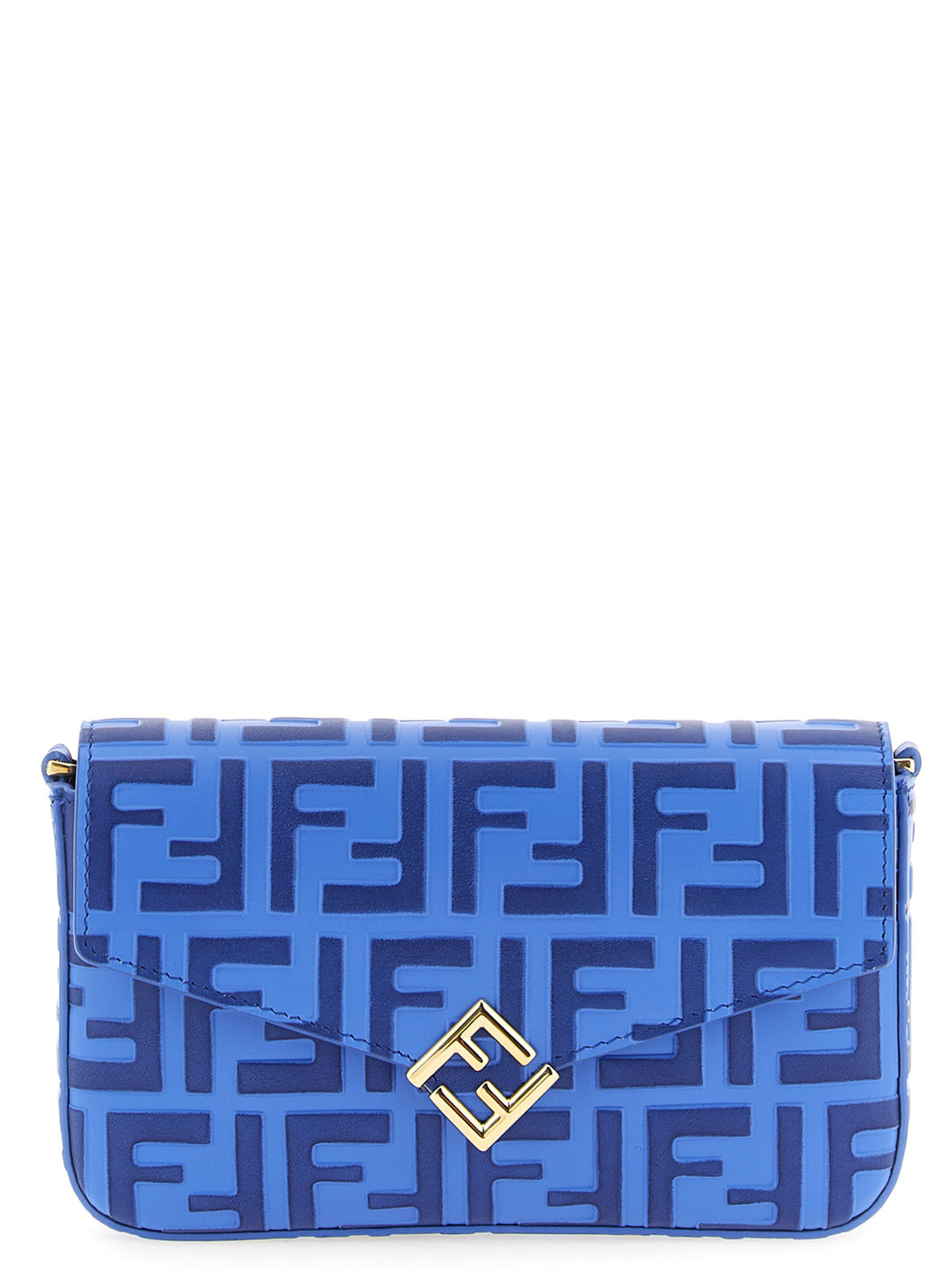 Blue calfskin card holder
