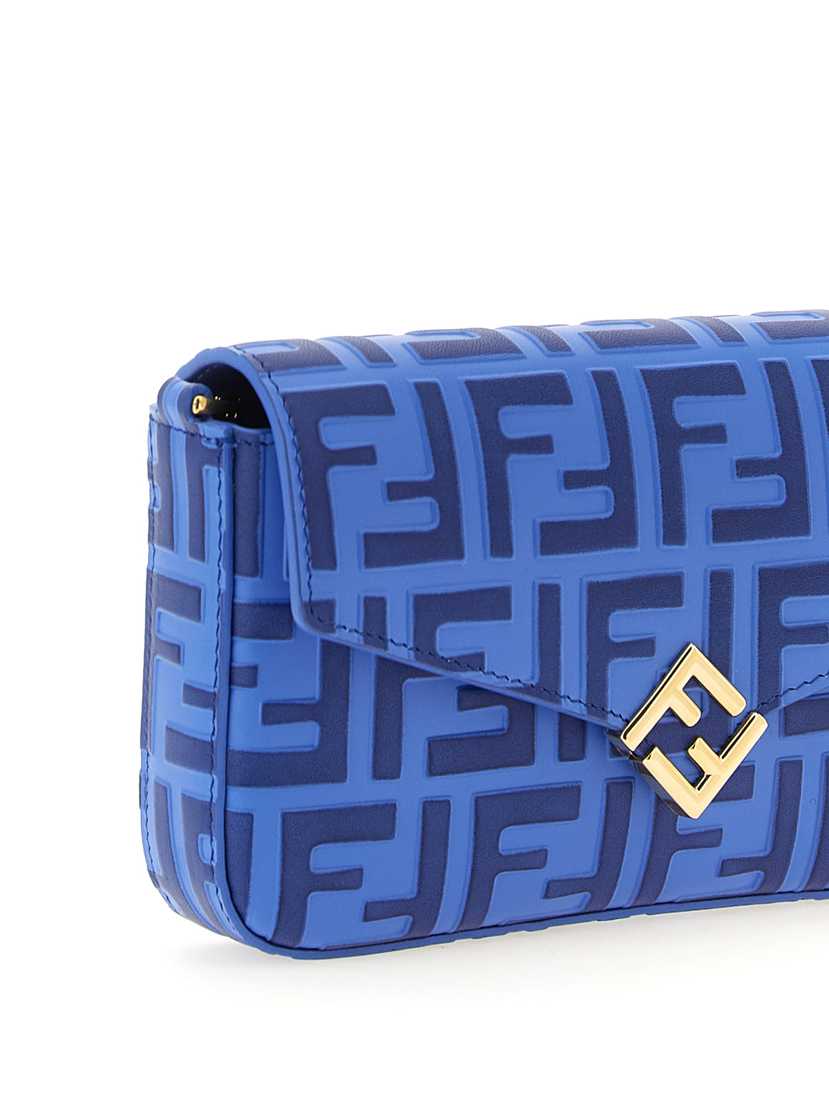 Blue calfskin card holder