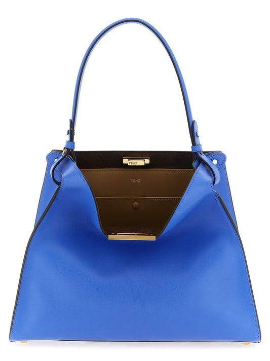 Handtasche aus blauem Kalbsleder