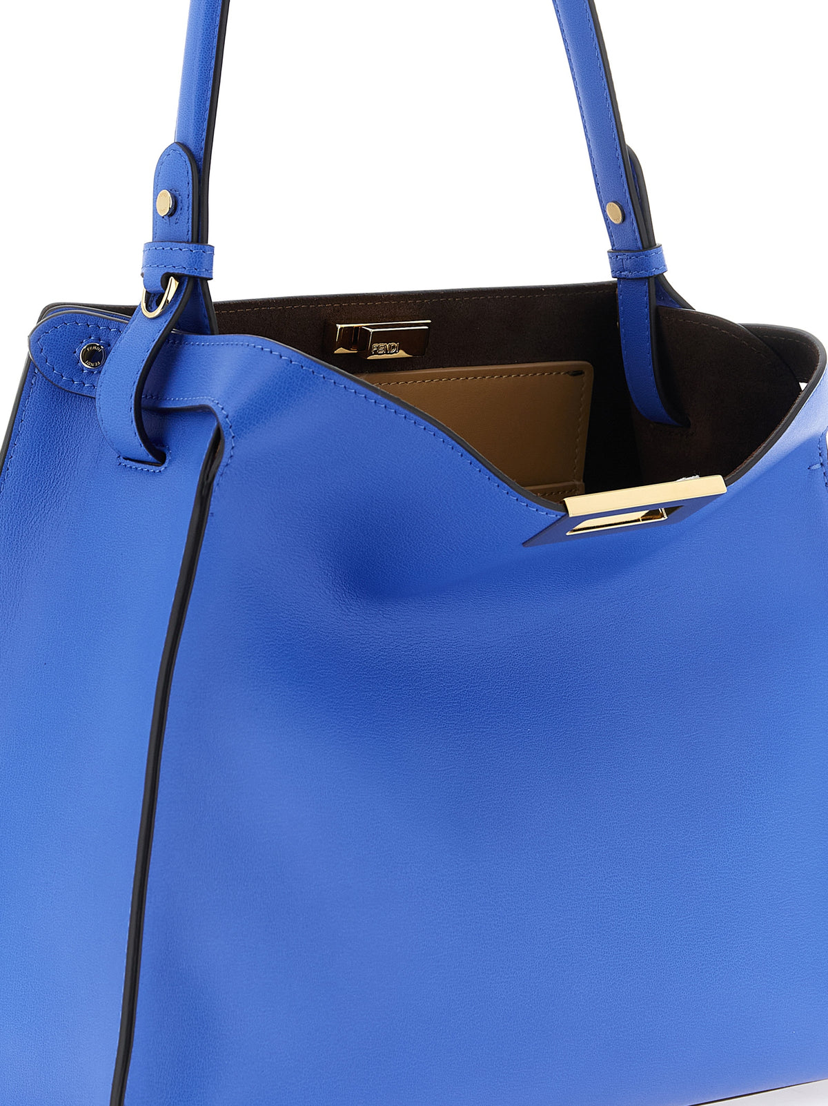 Handtasche aus blauem Kalbsleder
