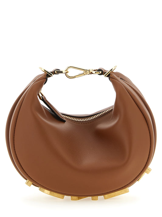 Braune Kalbsleder-Handtasche