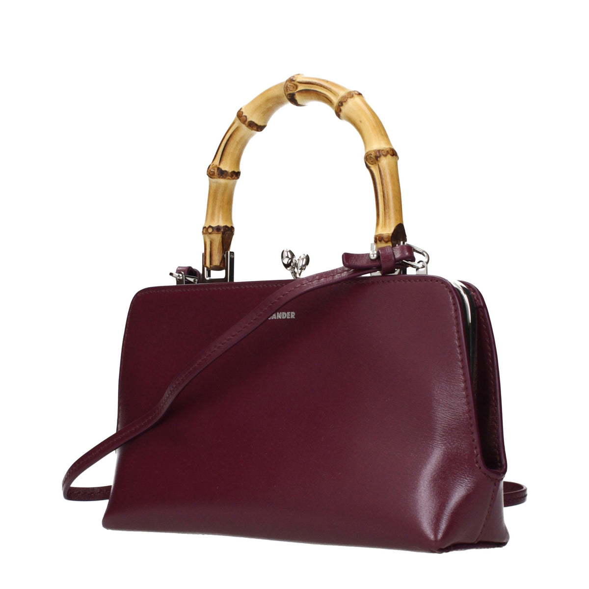 Rote Lederhandtasche
