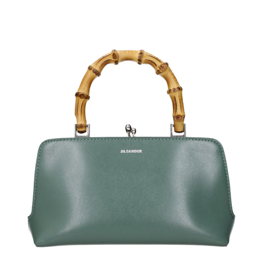 Grüne Lederhandtasche