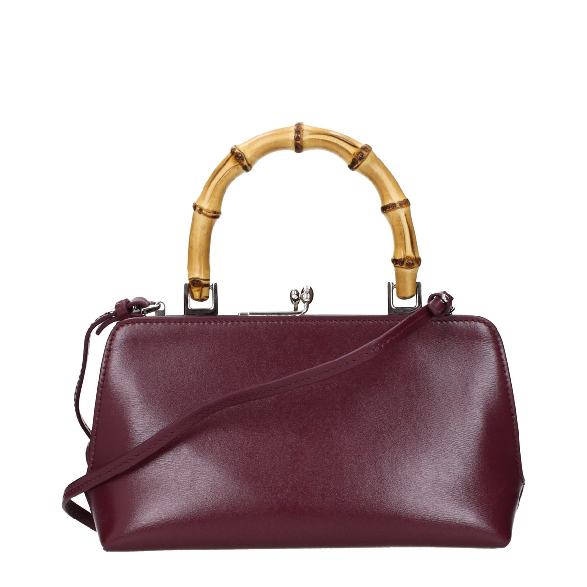 Rote Lederhandtasche