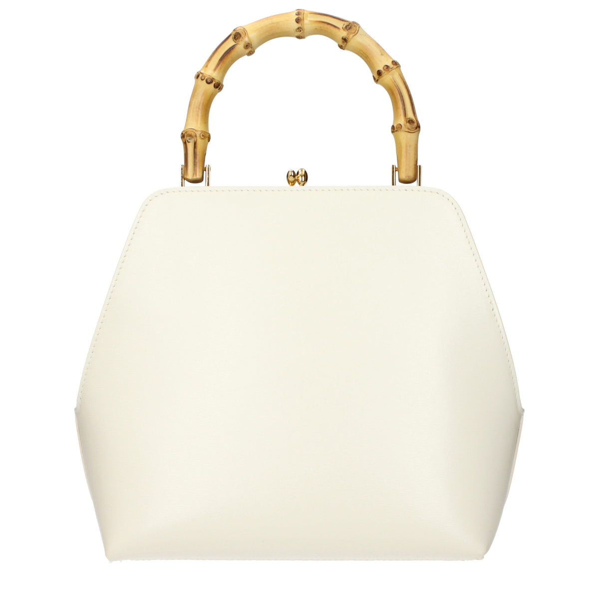 Beige Leder Handtasche