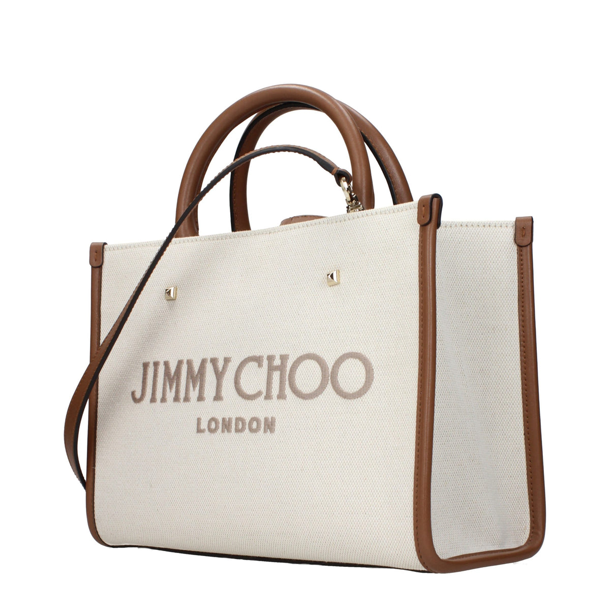 Beige Stoff-Handtasche