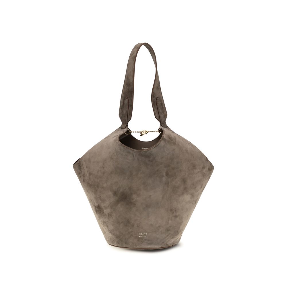Beige Kalbsleder Bos Taurus Schultertasche