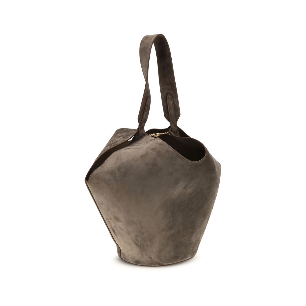 Beige Kalbsleder Bos Taurus Schultertasche